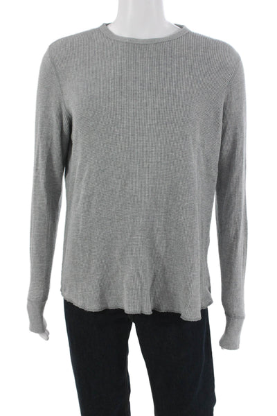 Rag & Bone Mens Gray Long Sleeve Cotton T-Shirt Size L