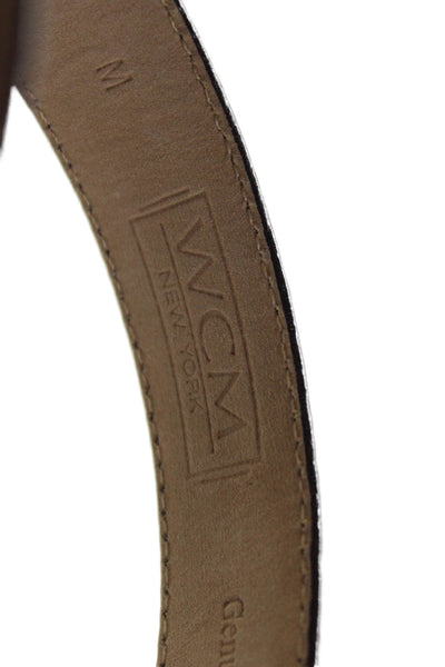 WCM New York Womens Leather Animal Print Belt Brown Size M