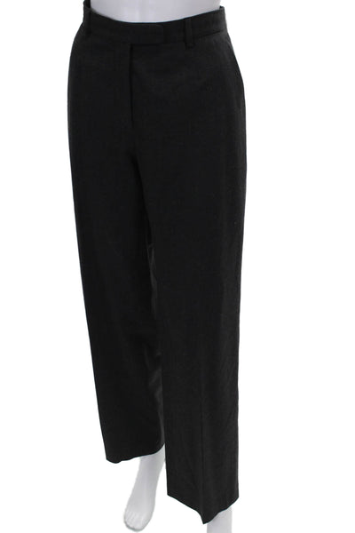 Giorgio Armani Womens Gray Wool Dress Pants Zip Inseam 30 Size 40