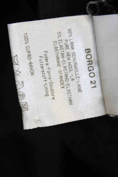 Giorgio Armani Womens Gray Wool Dress Pants Zip Inseam 30 Size 40