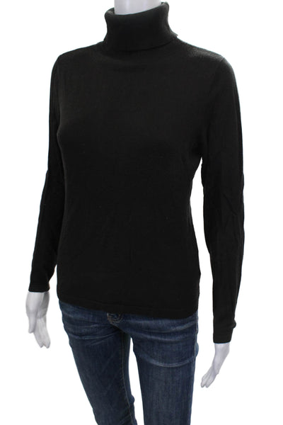 Carlisle Womens Turtleneck Modal Pullover Sweater Black Long Sleeve Size S