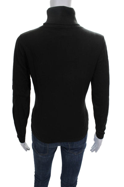 Carlisle Womens Turtleneck Modal Pullover Sweater Black Long Sleeve Size S
