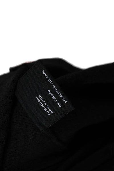 Carlisle Womens Turtleneck Modal Pullover Sweater Black Long Sleeve Size S