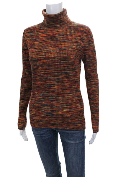 Etcetera Womens Pullover Turtleneck Striped Multicolor Long Sleeve Size S