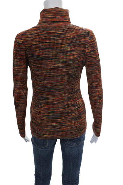 Etcetera Womens Pullover Turtleneck Striped Multicolor Long Sleeve Size S