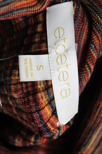 Etcetera Womens Pullover Turtleneck Striped Multicolor Long Sleeve Size S