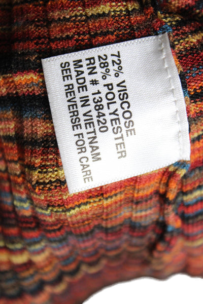 Etcetera Womens Pullover Turtleneck Striped Multicolor Long Sleeve Size S