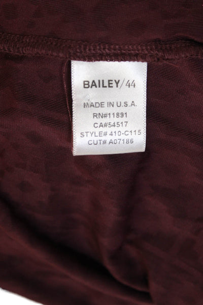 Bailey 44 Women Red Square Neck Geometric 3/4 Sleeve Basic Blouse Size S