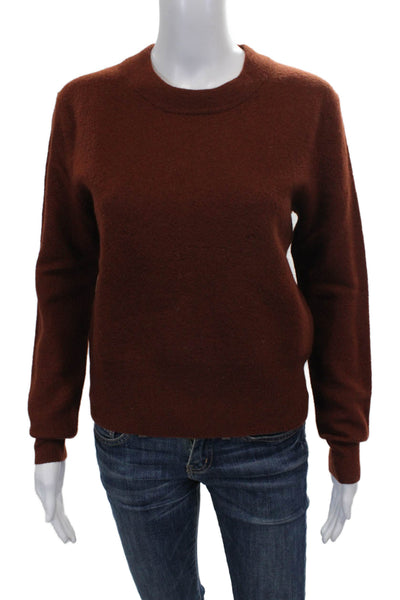 J Crew Womens Merino Wool Crewneck Pullover Sweater Brown Size 8