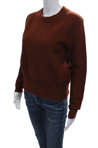 J Crew Womens Merino Wool Crewneck Pullover Sweater Brown Size 8