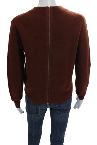 J Crew Womens Merino Wool Crewneck Pullover Sweater Brown Size 8