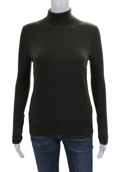 Etcetera Women Pullover Sweater Green Viscose Turtleneck Long Sleeve Size S