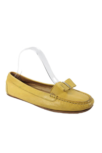 A.P.C. Womens Leather Slide On Casual Loafers Yellow Size 38 8