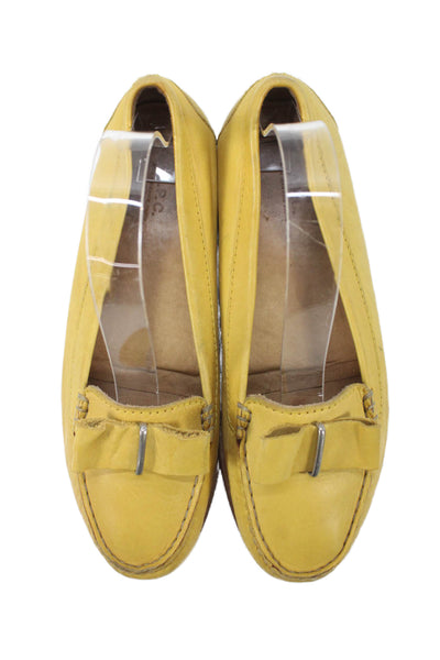 A.P.C. Womens Leather Slide On Casual Loafers Yellow Size 38 8