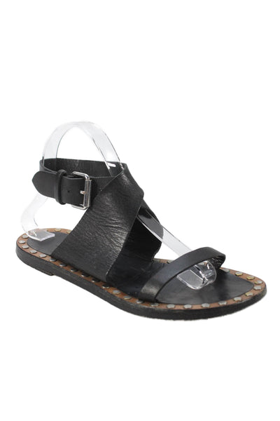 Isabel Marant Womens Leather Slingbacks Sandals Black Size 39 9