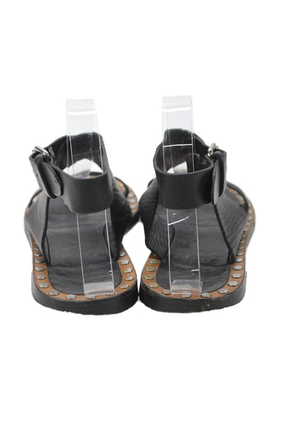Isabel Marant Womens Leather Slingbacks Sandals Black Size 39 9