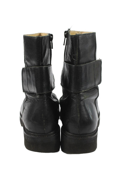 MM6 Maison Margiela Womens Leather Zip Up Ankle Boots Black Size 38 8