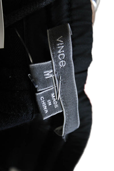 Vince Women Black Cotton Straight Pencil Knee Length Skirt Drawstring Size M