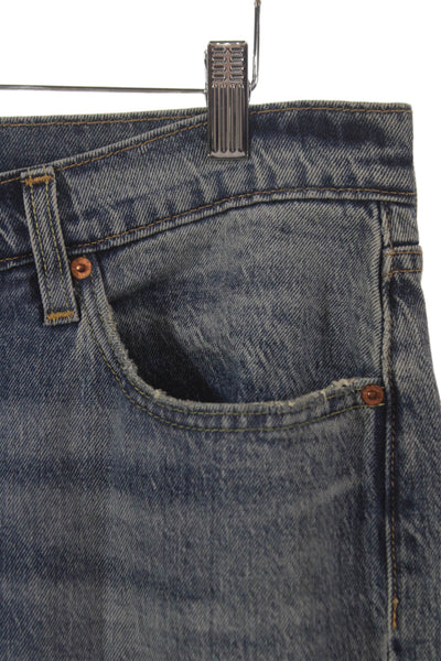 Levis Mens Straight Jeans Blue Cotton Mid Rise Button Fly Size 30