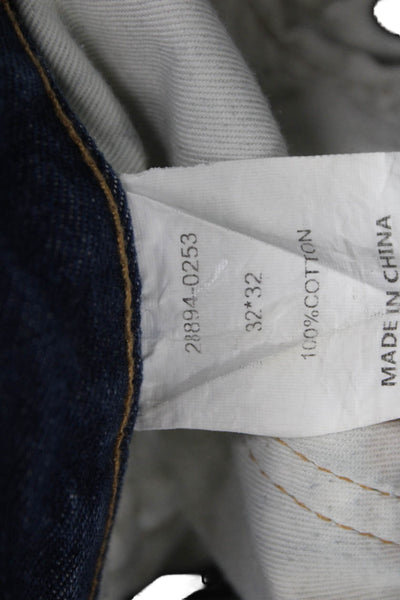 Levis Mens Blue Straight Jeans Size 32