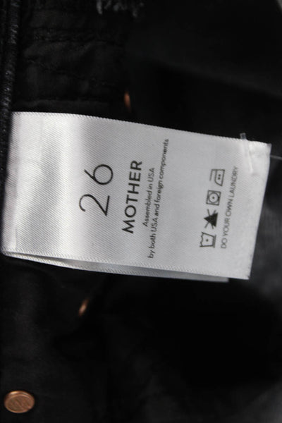 Mother Womens Cropped Jeans Gray High Rise Cotton Size 26