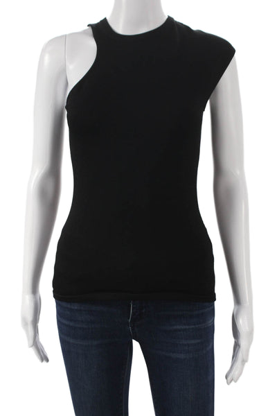 Cushnie Et Ochs Womens One Shoulder Viscose Tank Black Basic Size M