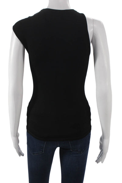 Cushnie Et Ochs Womens One Shoulder Viscose Tank Black Basic Size M