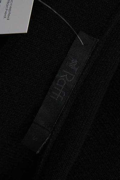Raffi Women Black V-Neck Wool Cardigan Long Sleeve Size S