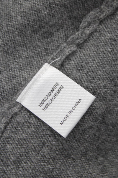 Brochu Walker Womens Cashmere V-Neck Cardigan Gray 3/4 Sleeve Size XS