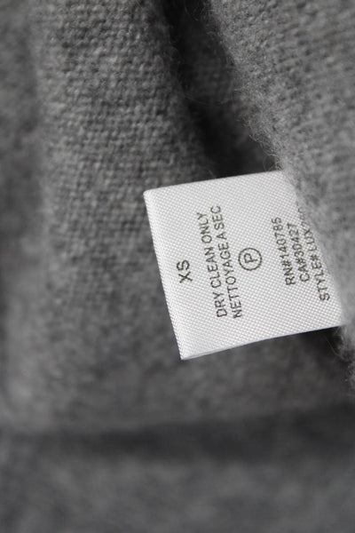 Brochu Walker Womens Cashmere V-Neck Cardigan Gray 3/4 Sleeve Size XS