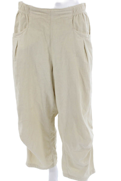 We The Free Women Beige Cotton Capri Pants Size S