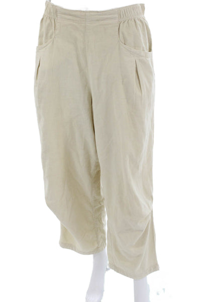 We The Free Women Beige Cotton Capri Pants Size S