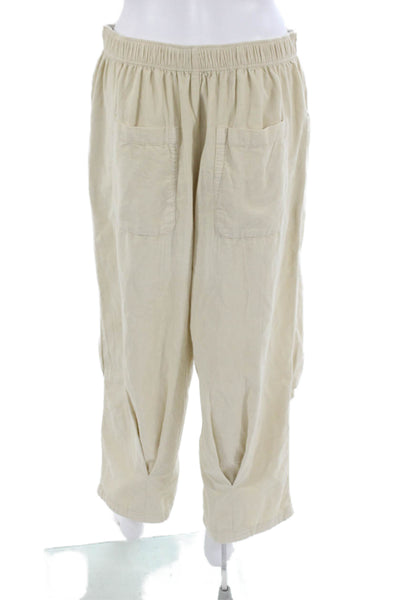 We The Free Women Beige Cotton Capri Pants Size S