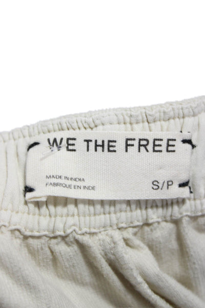 We The Free Women Beige Cotton Capri Pants Size S