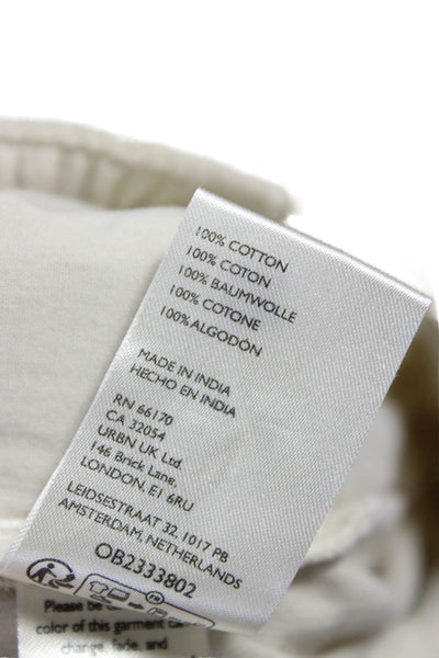 We The Free Women Beige Cotton Capri Pants Size S