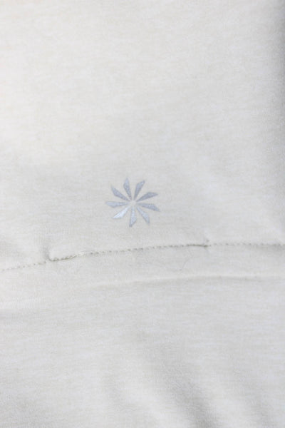 Athleta Women Track Jacket Ivory Zip Long Sleeve Size S
