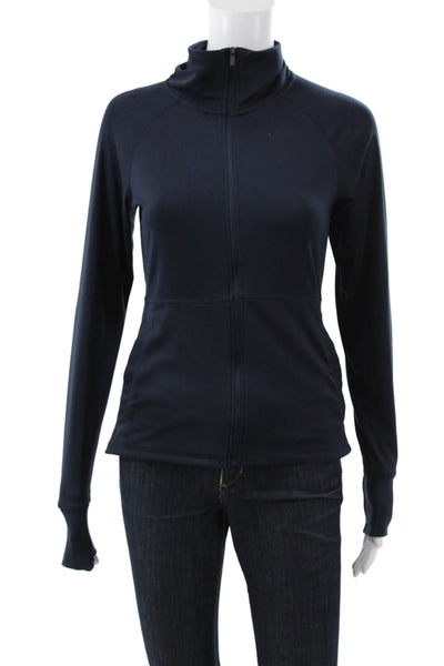 Jockey Women Track Jacket Blue Zip Long Sleeve Size XS