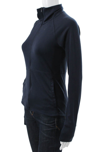 Jockey Women Track Jacket Blue Zip Long Sleeve Size XS