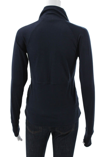 Jockey Women Track Jacket Blue Zip Long Sleeve Size XS