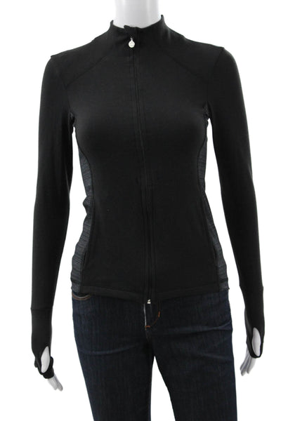 Beyond Yoga Women Track Jacket Black Nylon Blend Long Sleeve Zip Size XS