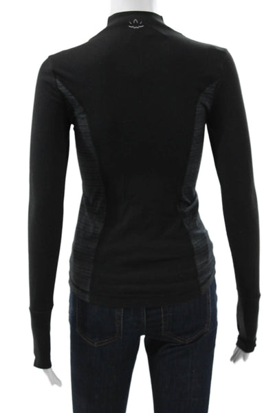 Beyond Yoga Women Track Jacket Black Nylon Blend Long Sleeve Zip Size XS
