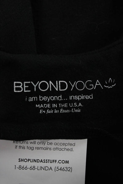 Beyond Yoga Women Track Jacket Black Nylon Blend Long Sleeve Zip Size XS