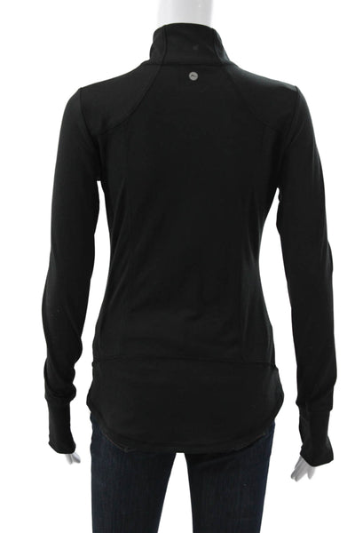 Gottex Womens Black Nylon Blend Track Jacket Long Sleeve Zip Size S