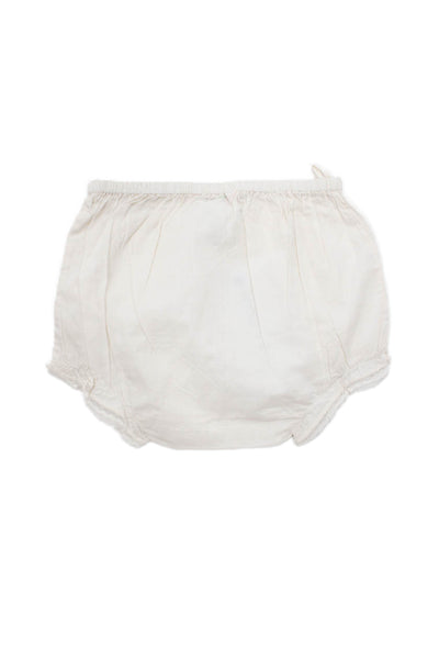 Bonpoint Girls Elastic Waistband Lace Trim Bottoms White Cotton Size 12 Months