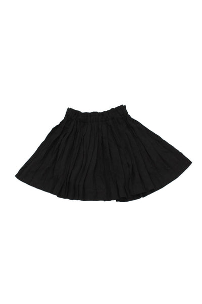 Bonpoint Girls Elastic Waistband Pleated Knee Length A Line Skirt Black Size 10