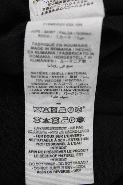 Bonpoint Girls Elastic Waistband Pleated Knee Length A Line Skirt Black Size 10