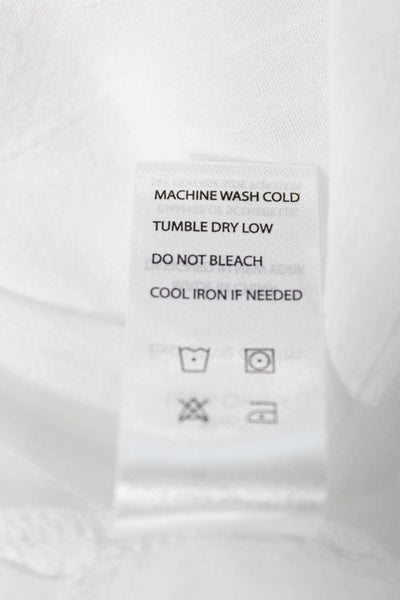 Change of Scenery Women Cropped White Cotton Pants Size XS