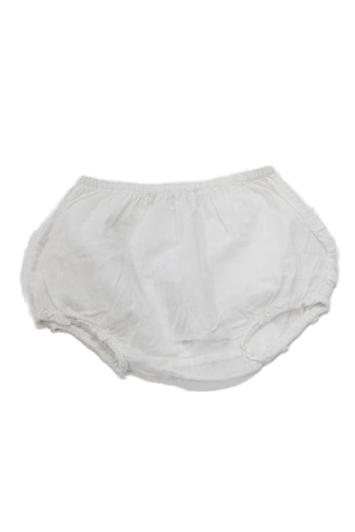 Bonpoint Girls Elastic Waistband Knit Bottoms White Cotton Size 6 Months