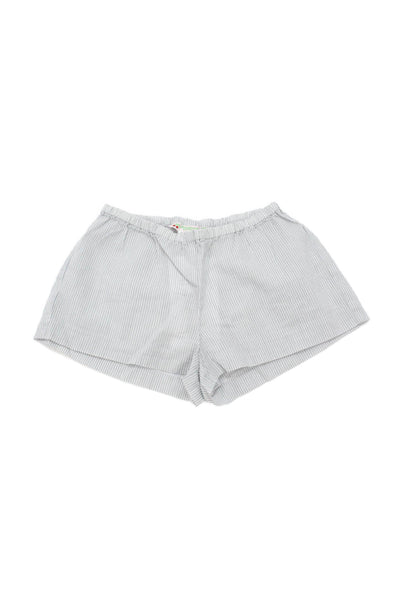 Bonpoint Girls Elastic Waistband Pinstriped Shorts White Blue Cotton Size 3M