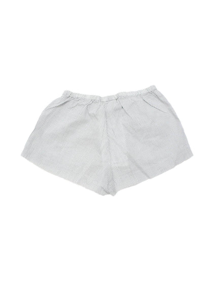 Bonpoint Girls Elastic Waistband Pinstriped Shorts White Blue Cotton Size 3M